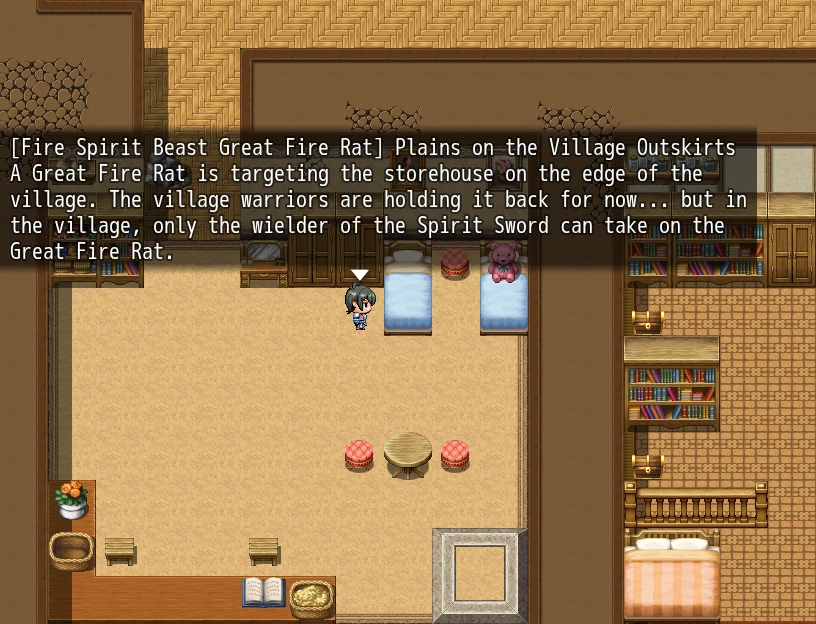 Reijuu Buster: The quest board describing the Great Fire Rat mission in English